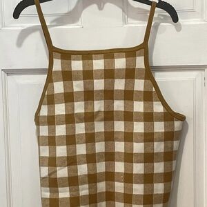 Madewell Checkered Tank Top